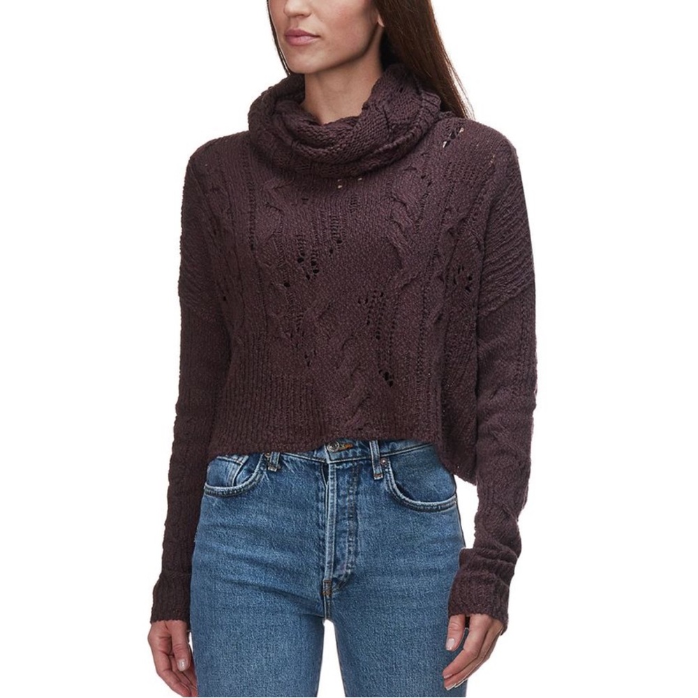 Free People Shades of Dawn Pullover cowl neck Sweater